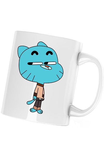 OEM Gumball Cat Cartoon Mug, white, 330 ml