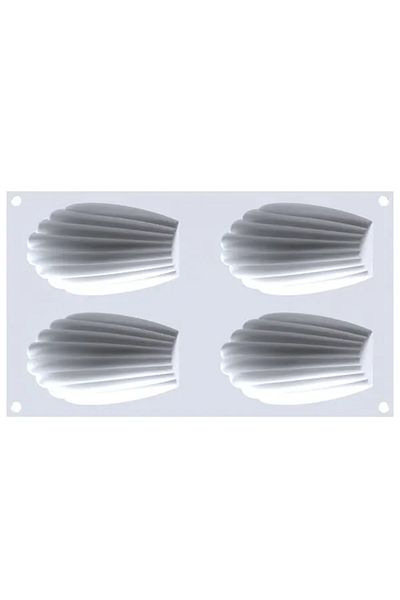 silikomart Forma din silicon pentru monoportii, Madeleine XL95 by Angelo Musa, 4 cavitati, 117x70x22mm, 90 ml
