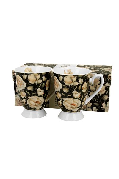 GiftExpress Set of 2 Royal English Roses black dogs 300ml