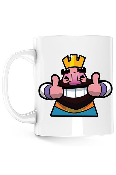 OEM Cana Happy King Clash Royale Clans, alba, 330 ml