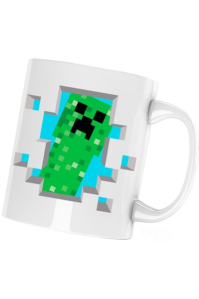 OEM Cana Creeper Blue Sky Minecraft, alba, 330 ml