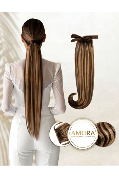 Amora Balayage Sweet Coffee - Extensii Suvitate Coada MegaVolum