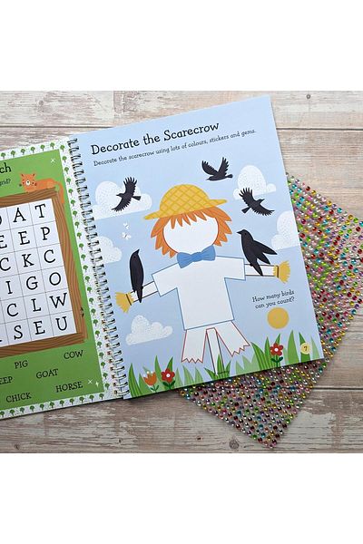 North Parade Children's book, NPP, Gem Art Activity Book: Farm Friends, 3+ years