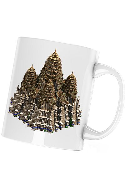 OEM Mug Age of Empires Rise of Rajas Prambanan Building Asia Temple, white, 330 ml