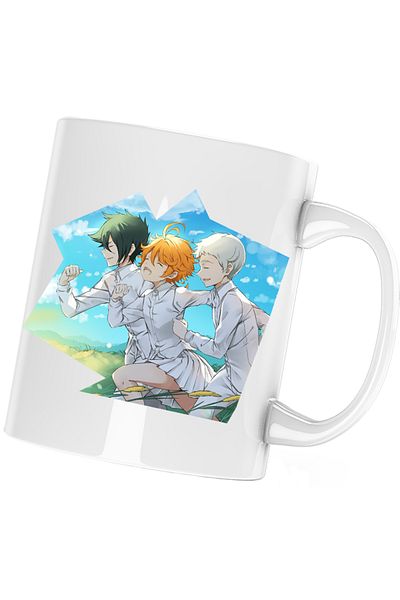 OEM The Promised Neverland Freedom Escape Anime Mug, white, 330 ml