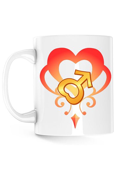 OEM Sailor Moon Dragobete Valentine's Day Mug, white, 330 ml