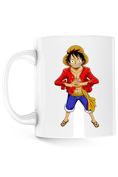 OEM Cana One Piece Pirat Monkey D Luffy Salut, alba, 330 ml