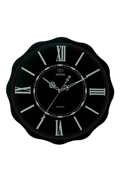 dojana Asymmetric Analog Wall Clock Black