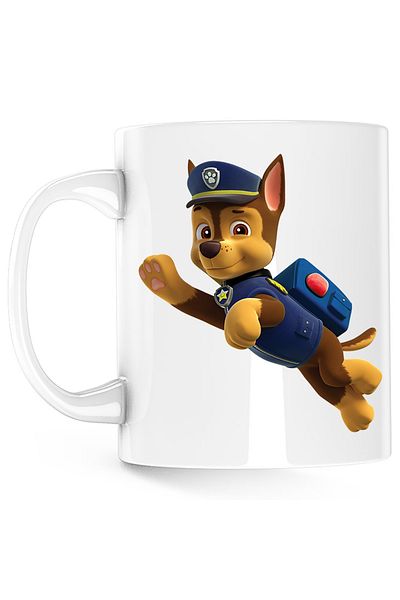 OEM Paw Patrol Chase Dog Policeman Dinamo Mug, white, 330 ml