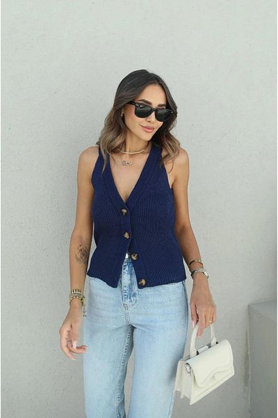 My Blog Navy Blue Vega Vest