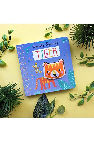 North Parade Children's book, NPP, Squishy Squeaky Tiger - Children's Silicone Board Book, 1+ years