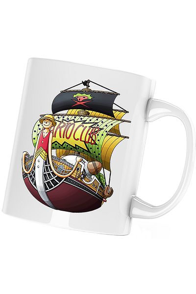 OEM One Piece Barto Club Ship Anime Ship Mug, white, 330 ml