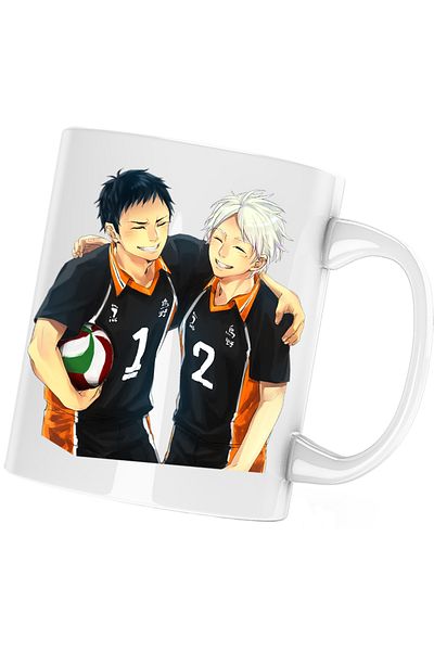 OEM Haikyuu Volleyball Team Kageyama Hinata Haikyu!! Mug, white, 330 ml