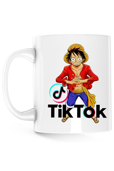 OEM Cana One Piece Luffy Tiktok Creator Tik Tok Anime, alba, 330 ml