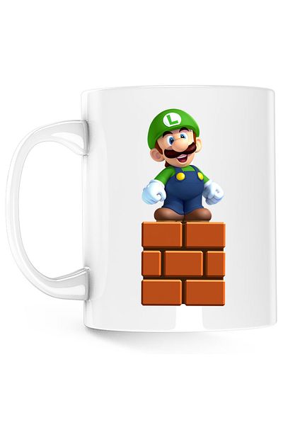 OEM Cana Super Mario Bros Luigi Minecraft Block, alba, 330 ml