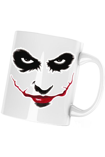 OEM Joker Psycho Mug Crazy Psychopath Horror, white, 330 ml