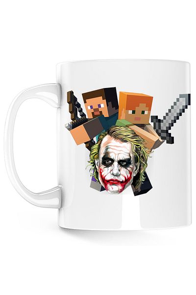 OEM Cana Joker Minecraft Gamer Steve Alex, alba, 330 ml