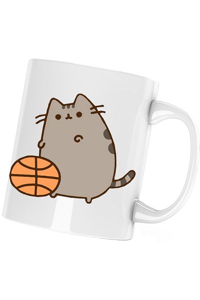 OEM Pusheen Cat Basket Ball Plus Mug, white, 330 ml