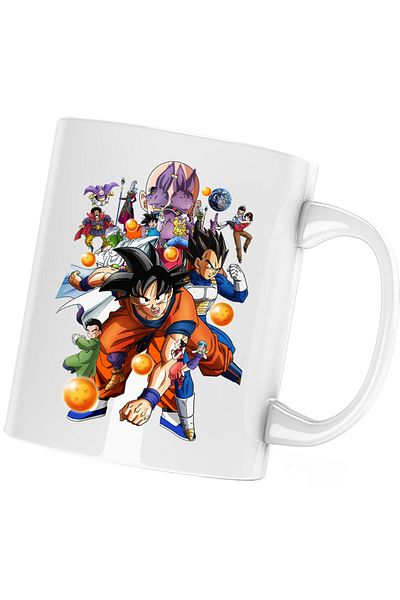 OEM Cana Dragon Ball Z All Team Anime Goku Vegeta, alba, 330 ml