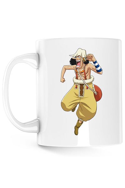 OEM Usopp One Piece Pirate Vagabond Rebel Anime Mug, white, 330 ml