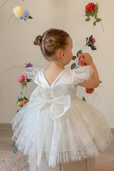 ALYRA Girls' Elsa Dress Short Sleeve Birthday Party Wedding Special Occasion Evening Dress Frozen Dress