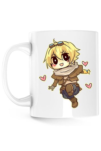 OEM Cana League of Legends Ezreal Chibi Fan Art LoL, alba, 330 ml
