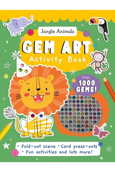 North Parade Children's book, NPP, Gem Art Activity Book: Jungle Animals, 3+ years