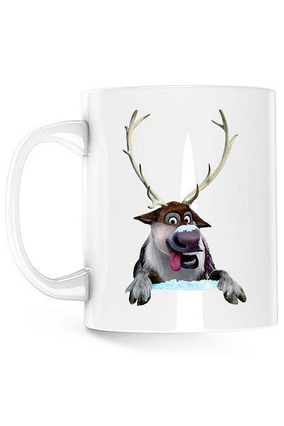 OEM Elsa Frozen Sven Ice Kingdom mug, white, 330 ml