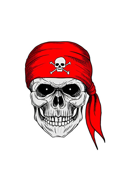 MKARAKAN Rvell Kırmızı Kuru Kafa Desenli Araba , motosiklet , Kask ve Laptop ...