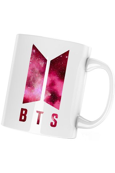 OEM Cana BTS K-Pop Logo Space Galaxy, alba, 330 ml