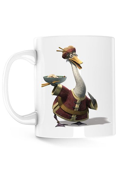 OEM Kung Fu Panda Chef Cartoon Mug, white, 330 ml
