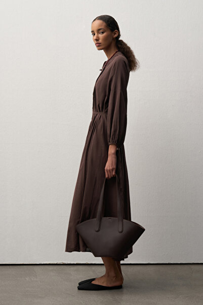 Mathilda Store Kadın Acı Kahve Lisa Gömlek Elbise