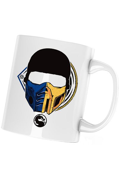 OEM Cana Mortal Kombat Insects Sports Mask Hero , alba, 330 ml