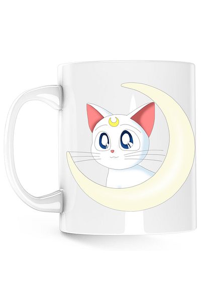 OEM Cana Sailor Moon Artemis Love Gift Dragobete Anime, alba, 330 ml