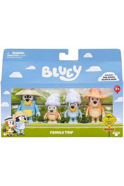 Fat Moose Set of 4 figurines Bluey - Family Trip