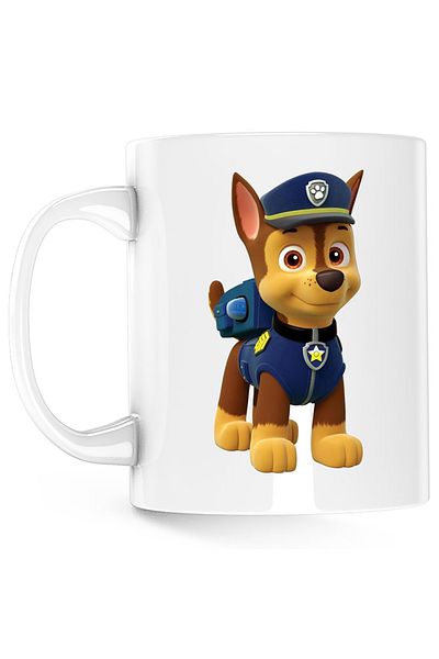 OEM Paw Patrol Mug Police Dog German Shepherd Puppy, white, 330 ml