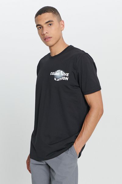 AC&Co / Altınyıldız Classics Ανδρικό μπλουζάκι με λαιμόκοψη 100% βαμβακερό κανονικό σε κανονική εφαρμογή