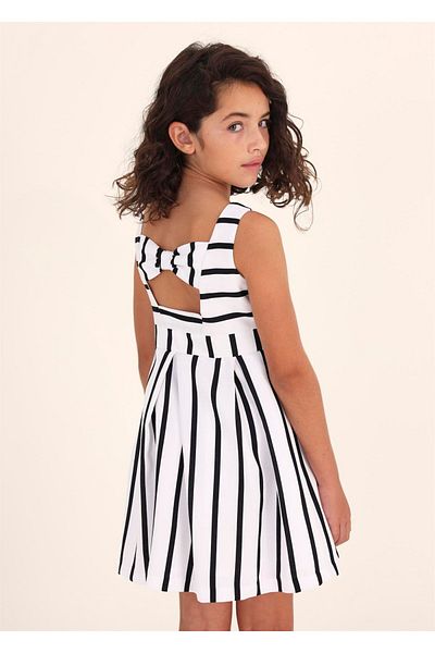 MAYORAL Girl's Striped Dress White