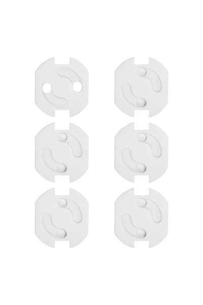 Bocioland Child protection socket set, 6 pcs, White