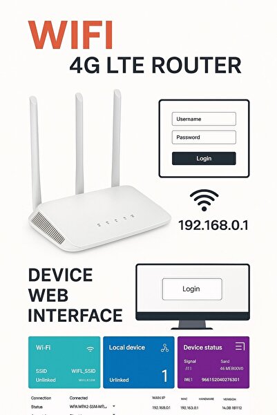 ZTECH 4G Modem - WiFi 4G LTE Router – Tak-Çalıştır Mobil İnternet Çözümü