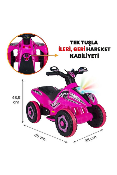 VaVbaby Crazy Cross Akülü Motor ATV 6v Pembe