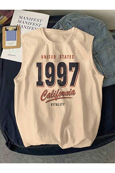 LAYORA Tricou fără mâneci pentru bărbați - 1997 California cu imprimeu |   St...