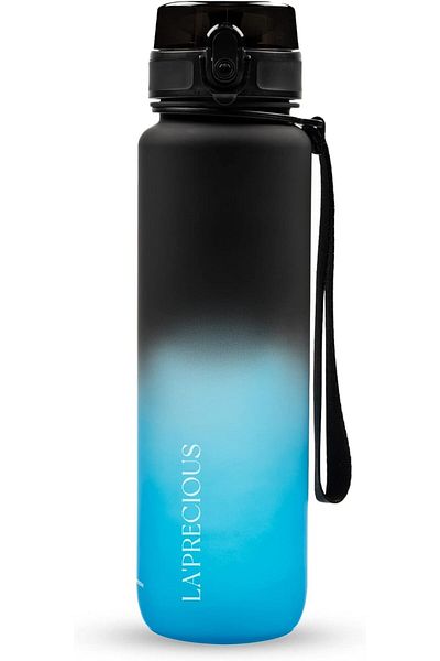 LA' PRECIOUS Water Bottle for Adults, 1 liter-USA Tritan Material, Non-Toxic BPA Free, Fast Flow, Fl