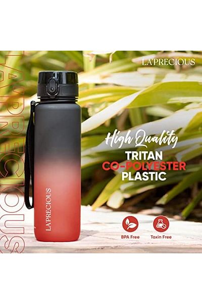 LA' PRECIOUS Water Bottle for Adults, 1 liter-USA Tritan Material, Non-Toxic BPA Free, Fast Flow, Fl