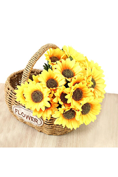 MD Aspiz Flowers Artificial Luxury Sunflower Bouquet 7 Pieces (Without Pot) A...