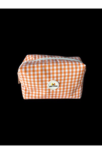 ART PINE Viral Gingham Makeup Bag - Cosmetic Clutch - Bags