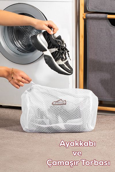 Porsima 3128 Laundry Net Shoe Washing Net with Zippered Compartment Anti-Deformation Bag Net