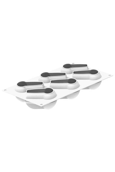 silikomart Silicone mold and cutter for single-portion cakes, mushroom, 6 cavities, 90x62x55mm