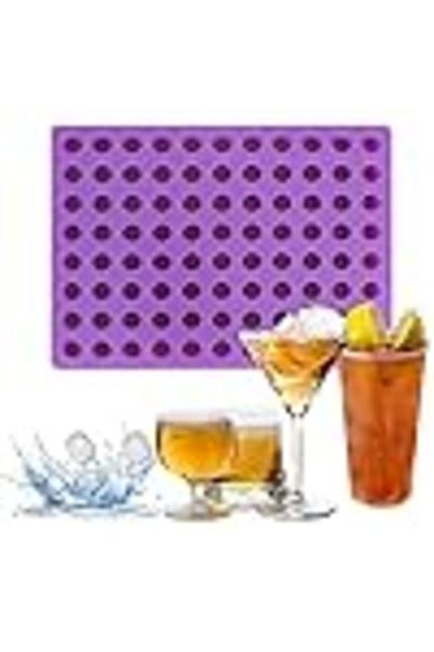COOYA 88-Cavities Mini Cylinder Silicone Mold Small Ice Mold Tray