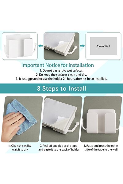 Yuwell YU WELL Mount Phone Holder Phone Stand with Data Cable Receiving Hole Multi Purpose Phone Dock White